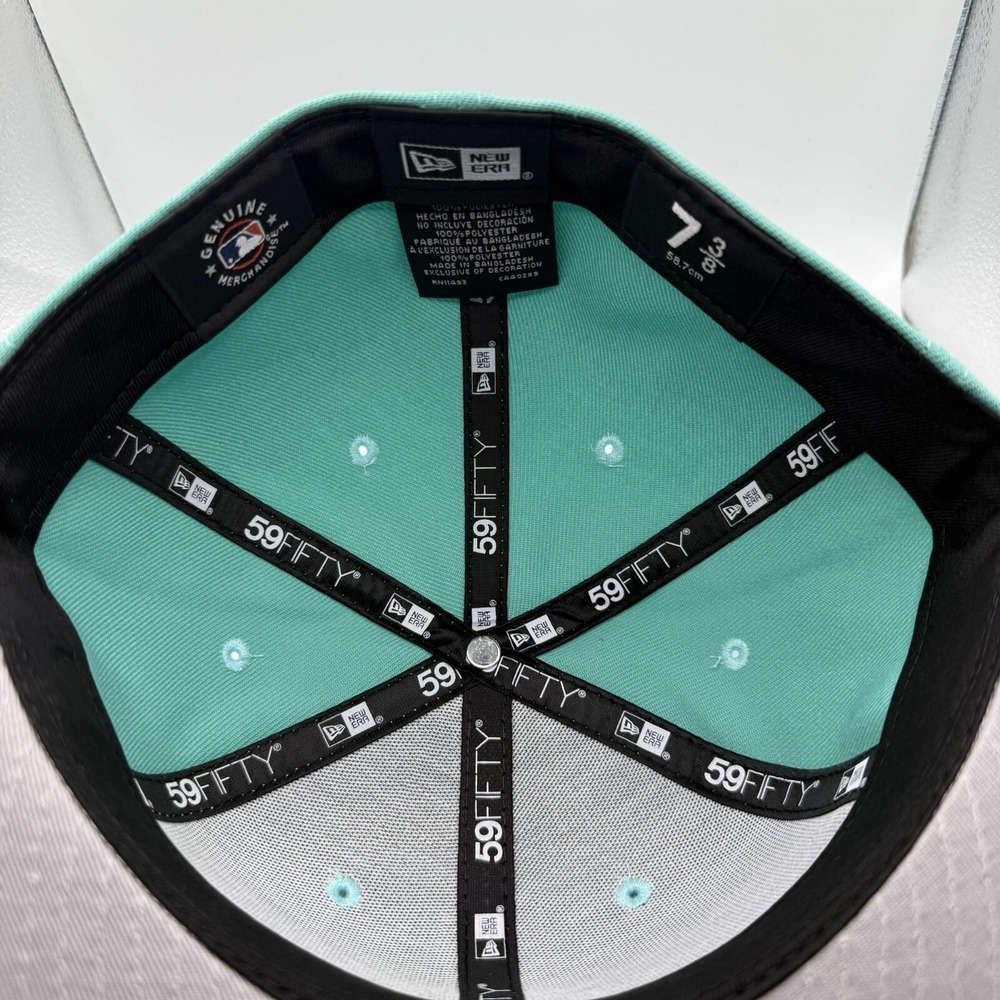 New Era 59Fifty Chicago Cubs Spring Collection Mint Green Hat Size 7 3/8 New - Picture 4 of 5